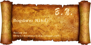 Bogdanu Niké névjegykártya